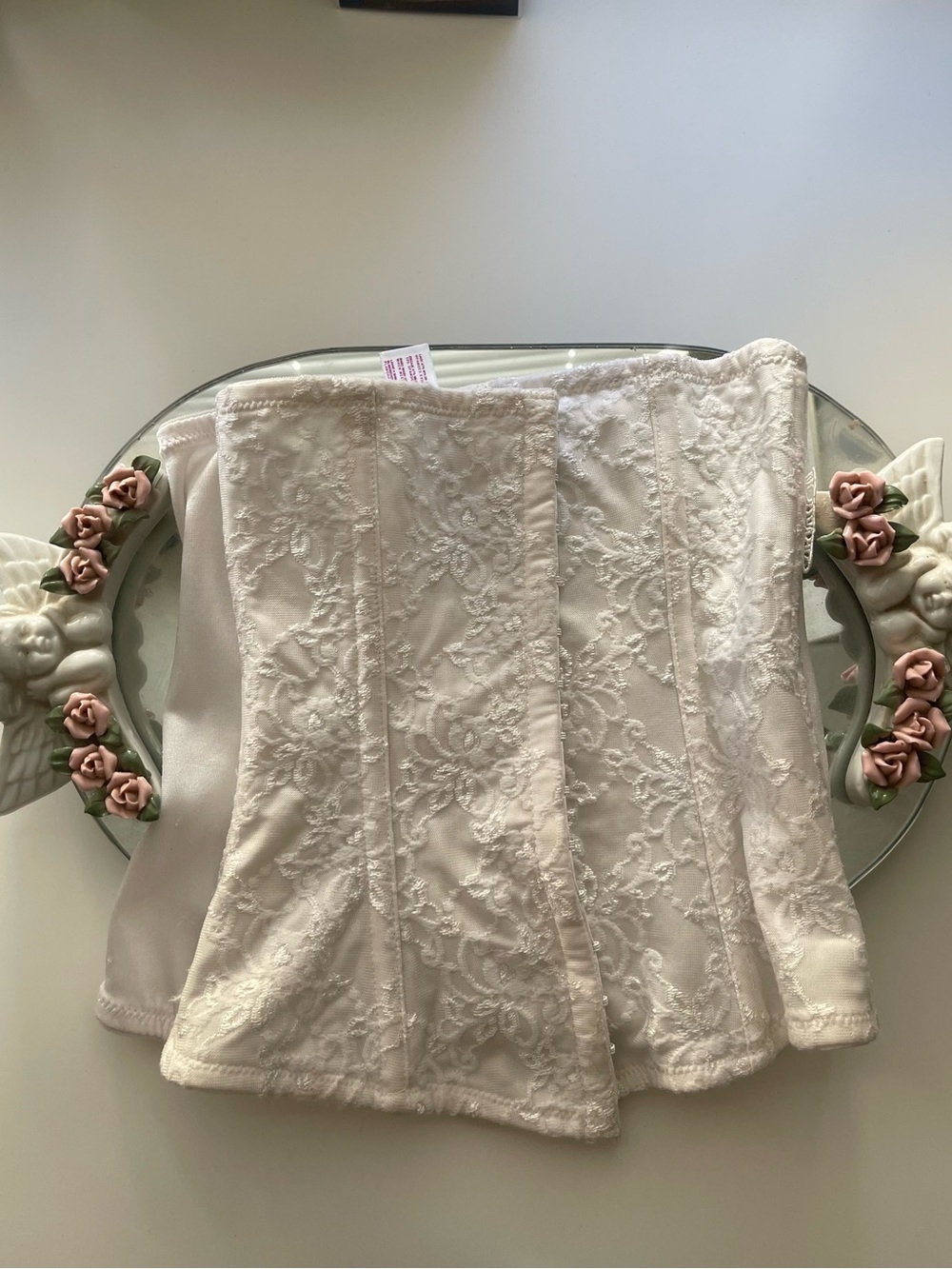 White Lace Under bust Corset